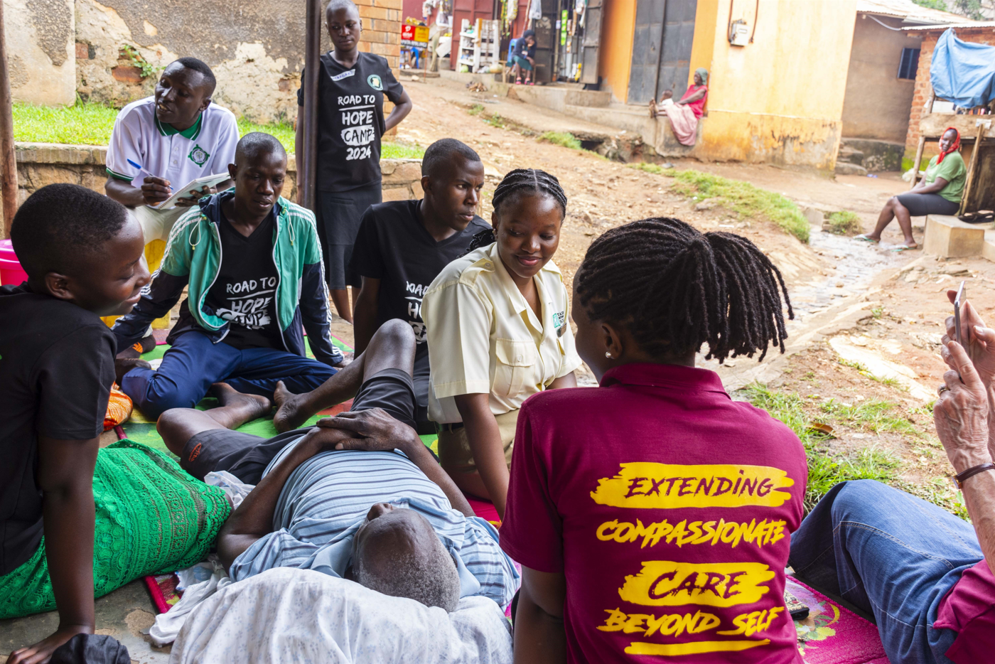 Taibah Students and PCAU staff During a Community Home Visit